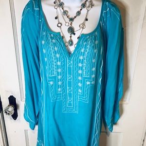 Venus 1X Cover up or top Teal Blue